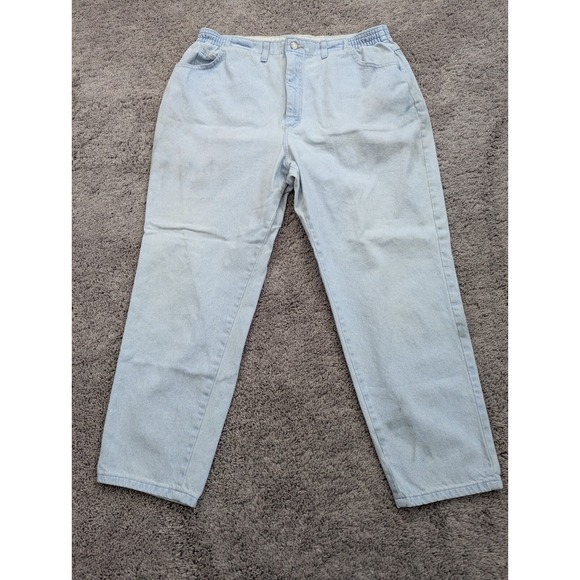 Vintage‎ Lee Jeans Womens 36W High Rise Denim Blue Cropped Inseam: 27" - Picture 1 of 11